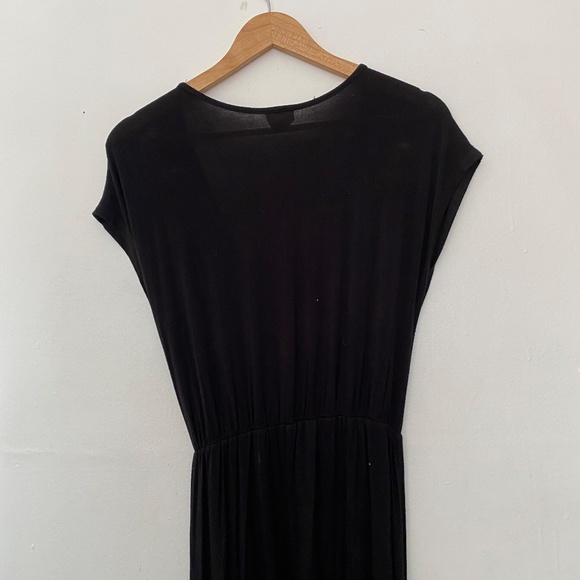 Caution To The Wind Black Wrap Top V-Neck Jumpsuit - Picture 3 of 5